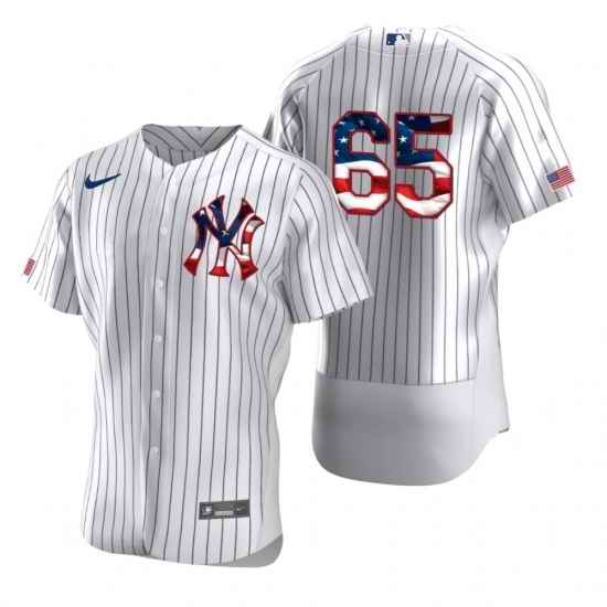 Men New York Yankees 65 James Paxton Men Nike White Fluttering USA Flag Limited Edition Flex Base MLB Jersey